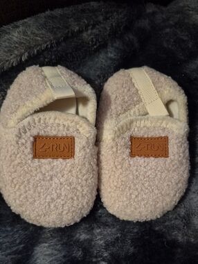 Cream Sherpa Baby Walker Booties